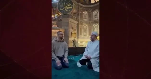 Alman vatandaşı Yven, Ayasofya Camii den Müslüman oldu