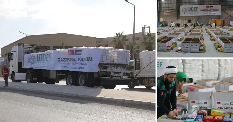 İDDEF’ten Gazze’ye 8 tır gıda, un, hijyen ve battaniye yardımı Hayat Haberleri