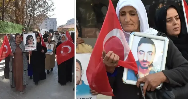 Muş ta evlatlarına kavuşmak isteyen aileler DEM Parti önündeki eylemlerini sürdürdü Muş Haberleri