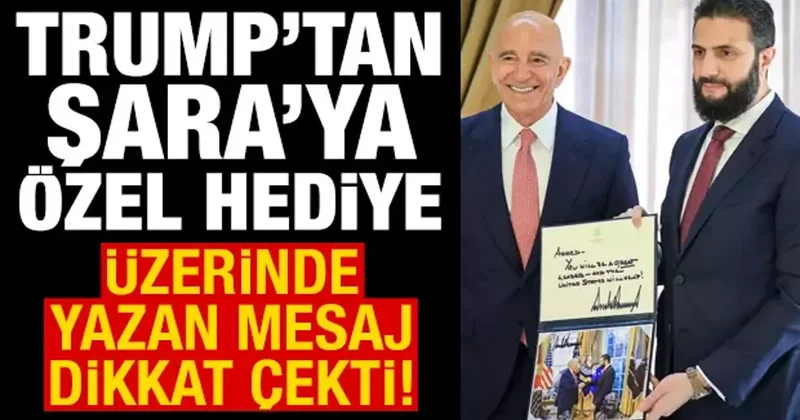 Trump tan Şara ya özel hediye! Üzerinde yazan mesaj dikkat çekti