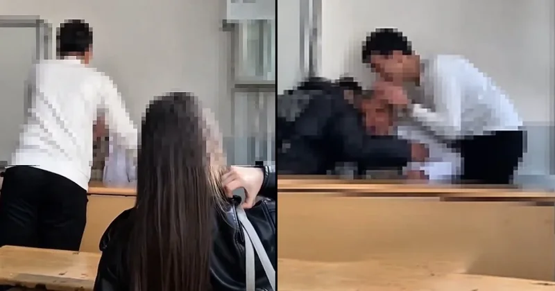 Lisede skandal görüntüler! Öğretmene yapılanlar izleyenleri bile utandırdı Sözcü Gazetesi