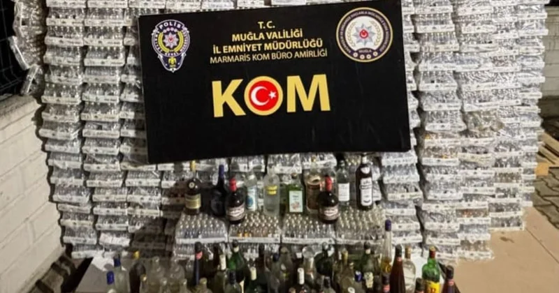 Muğla da 104 bin 212 şişe kaçak içki ele geçirildi
