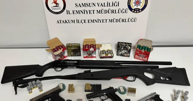 Atakum da ruhsatsız silah ve mühimmat ele geçirildi Samsun Haberleri