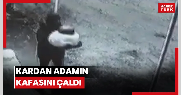 Elazığ da güldüren görüntüler: Kardan adamın kafasını çaldı