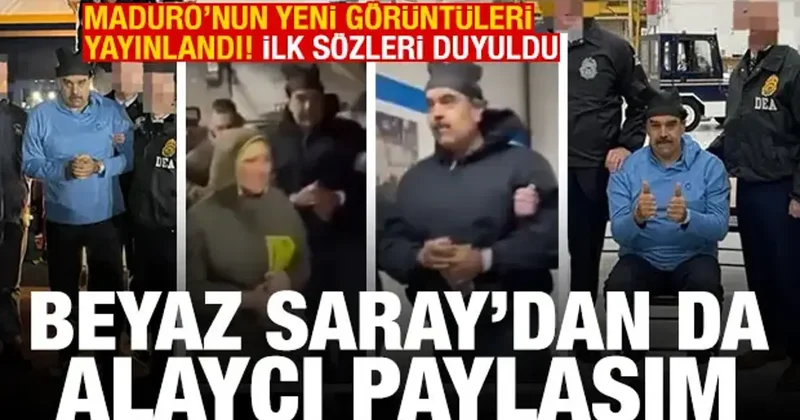 Maduro nun yeni görüntüleri! İlk sözleri duyuldu! Beyaz Saray dan da alaycı paylaşım