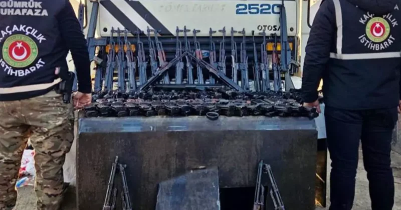 Yer: Şanlıurfa! Gümrük kapısında 52 adet uzun namlulu silah ele geçirildi