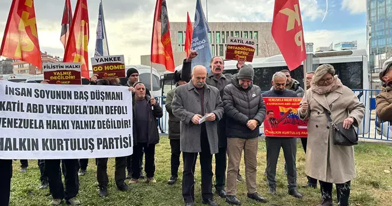 HKP den ABD Büyükelçiliği önünde Venezuela protestosu