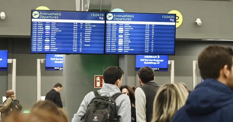 Yunanistan hava sahasındaki teknik arıza nedeniyle çok sayıda uçuş aksadı