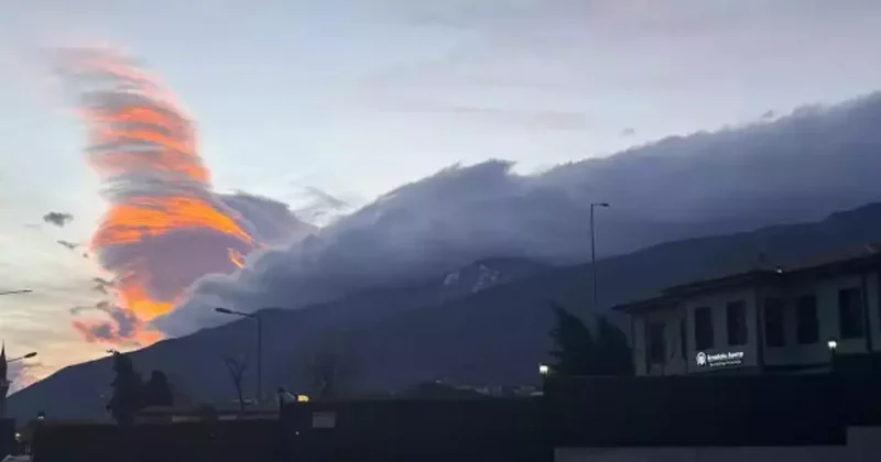 Bursa da kuvvetli rüzgar! Mercek bulutu oluştu