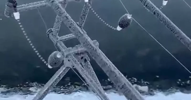 Eksi 22 derecede olta buz tuttu