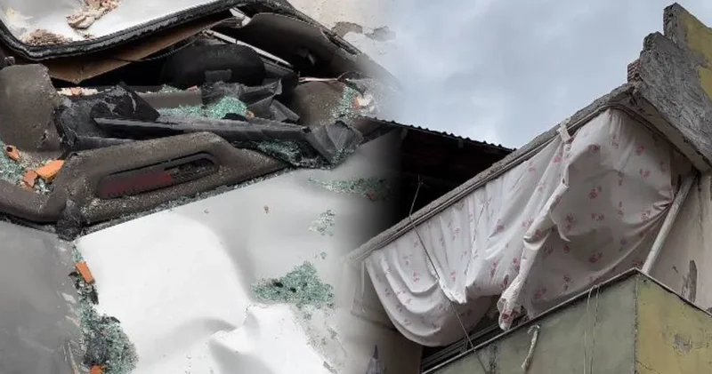 Gaziosmanpaşa’da lodos nedeniyle çatı uçtu!