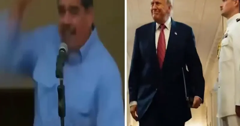 Trump işi şova döktü! Maduro ile başlayan video, baştan sona mesaj dolu