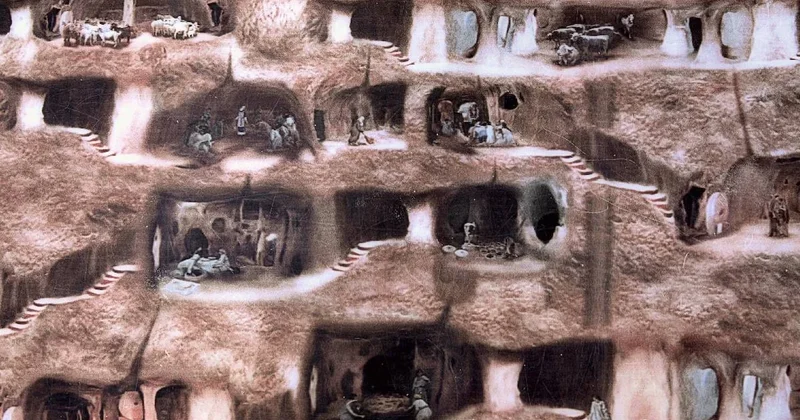 Tavuklar sayesinde keşfedildi: 18 katlı devasa yeraltı şehri gün yüzüne çıktı Sözcü Gazetesi