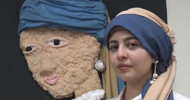 Atıklarla, ünlü sanat eserlerinin rölyef ve heykelini yaptılar Erzurum Haberleri