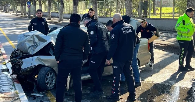 Amcasının aracını izinsiz aldı, kaçarken kaza yaptı Manisa Haberleri