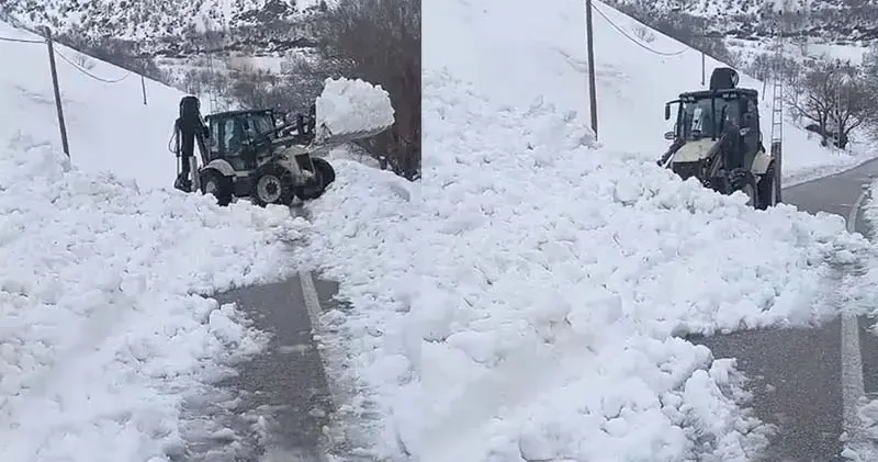 Van da çığ düştü; kardan temizlenen yol yeniden kapandı
