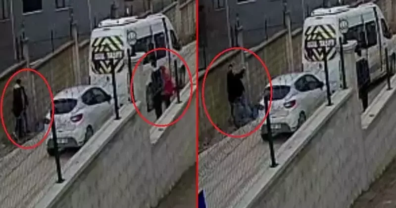 Öğrencilerin gözü önünde yumruk yumruğa kavga