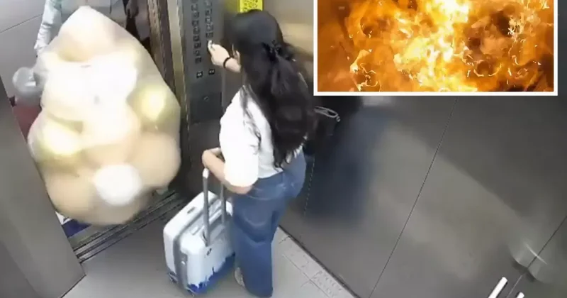 Asansöre biner binmez balonlar patladı