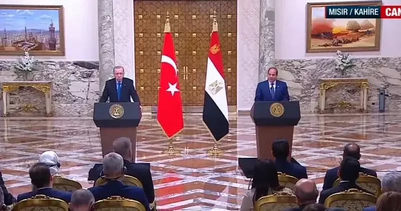 Cumhurbaşkanı Erdoğan ve Sisi den ortak basın toplantısı: Gündemimizin başlıca konusu Gazze Gündem Haberleri