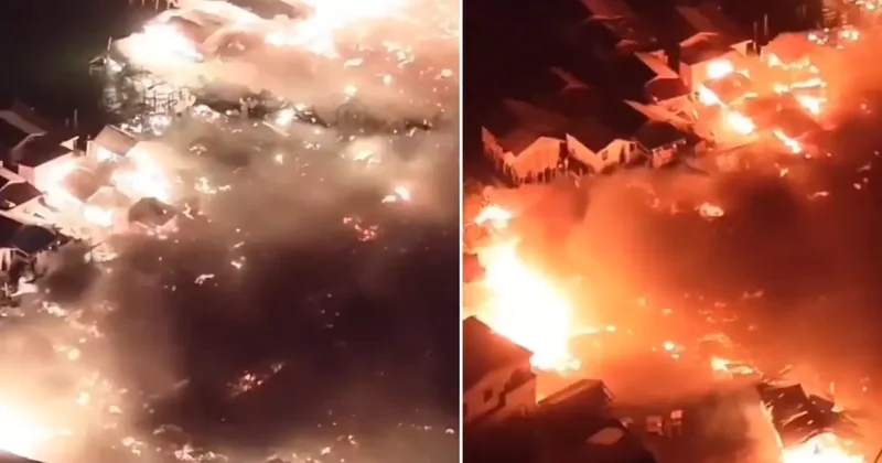 Ülke cehennemi yaşadı! Alevlerin sardığı 1000 ev küle döndü