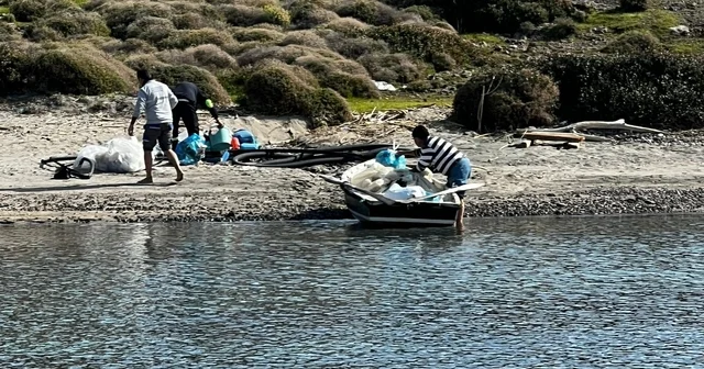 Tilkişen otu toplamaya gittiler, koyu temizlediler Muğla Haberleri