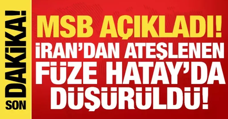 MSB açıkladı: Hatay da balistik mühimmat etkisiz hale getirildi!