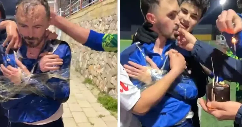 İlginç sürpriz! Daha önce gördüğünüz doğum günü kutlamalarını unutun
