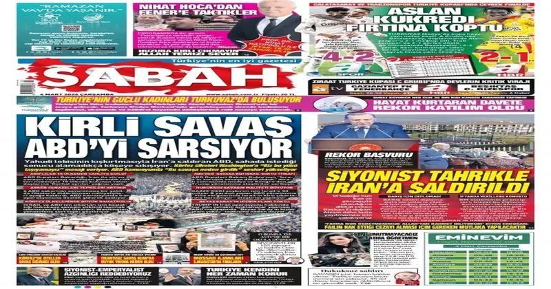 4 Mart Çarşamba gazete manşetleri ABD de Trump a İsrail isyanı! Korktuğu başına geldi...