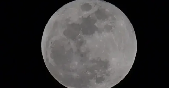 Van da dolunay manzarası görüntülendi VİDEO İZLE