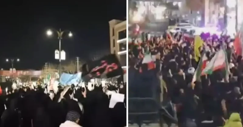 Tahran da binlerce kişi sokaklara indi