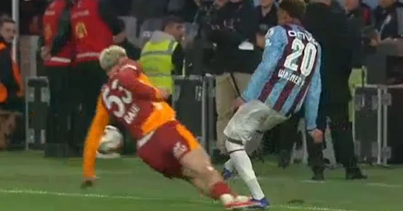 Trabzonspor Galatasaray karşılaşmasında çok tartışılan karar