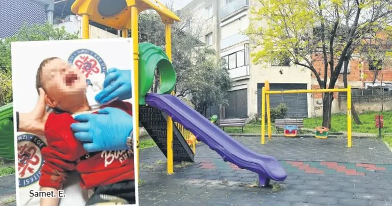 Çocuk parkında dehşeti yaşattı