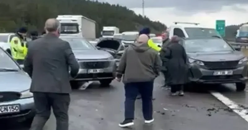 Bolu da yağmur felaket getirdi: Zincirleme kazada çok sayıda yaralı var