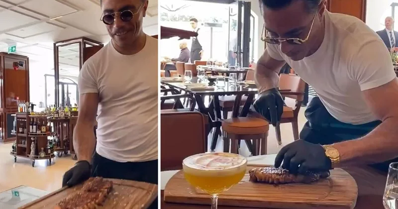 Nusret Kapadokya şubesinde servisi kendisi yaptı