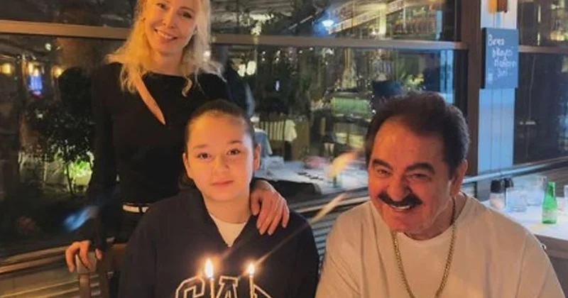 İbrahim Tatlıses küçük kızı için pasta başına geçti