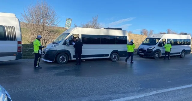 Bozkır da okul servislerine denetim Konya Haberleri