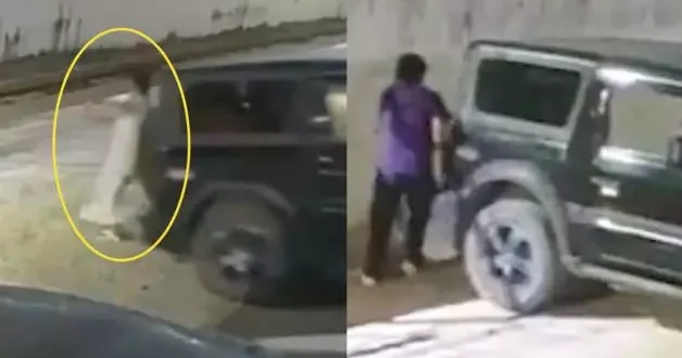 Hindistan da dehşet anları: Otomobil ile beton duvar arasına can verdi