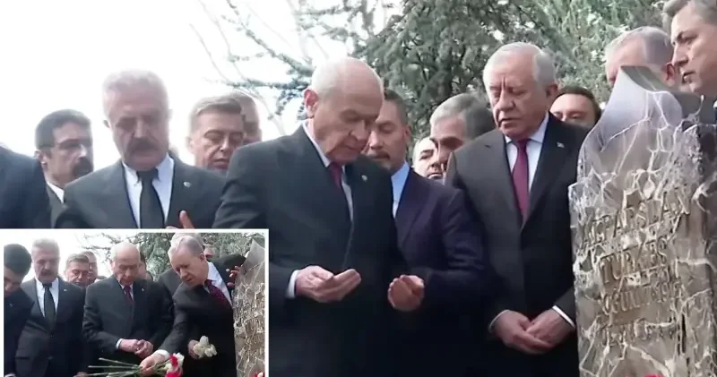 MHP lideri Bahçeli Türkeş in kabrini ziyaret etti Gündem Haberleri