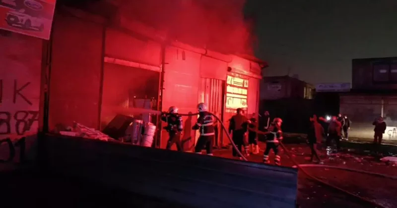 Şanlıurfa da hurdacı dükkanında korkutan yangın