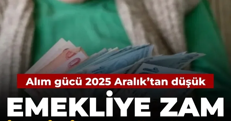 Emeklinin zammı indirime dönüştü: Alım gücü 2025 Aralık tan düşük