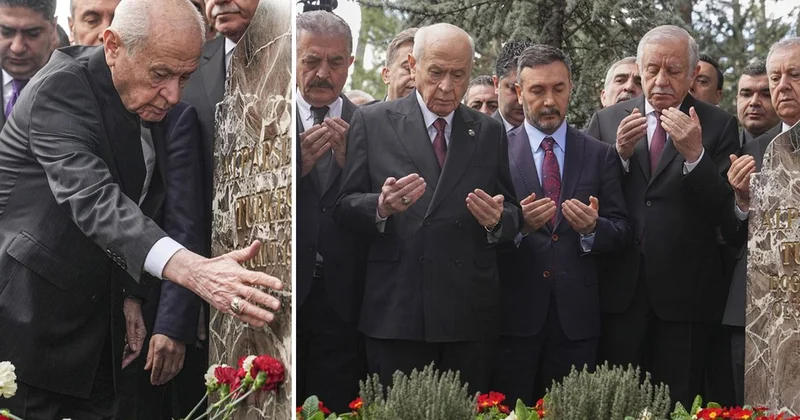 Bahçeli, Türkeş in Mezarı nı Ziyaret Etti