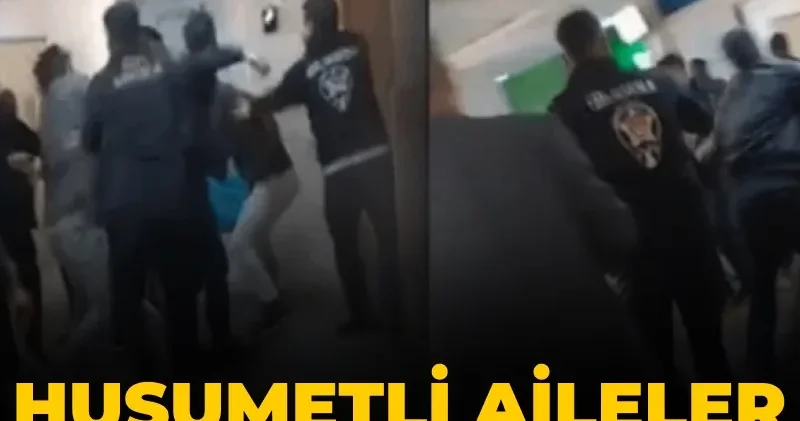 Husumetli aileler hastaneyi birbirine kattı