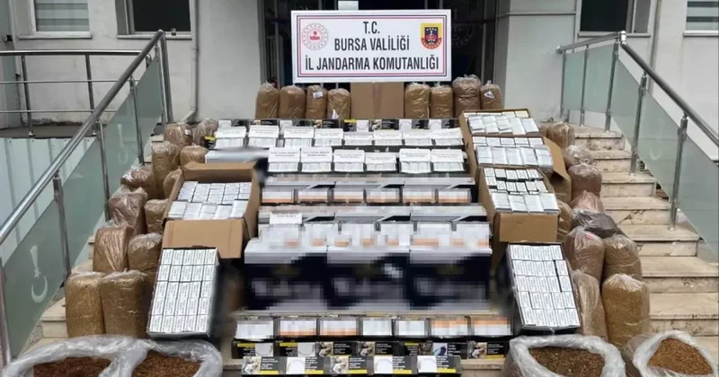 Bursa da kaçak tütün operasyonu: 205 bin adet makaron ele geçirildi
