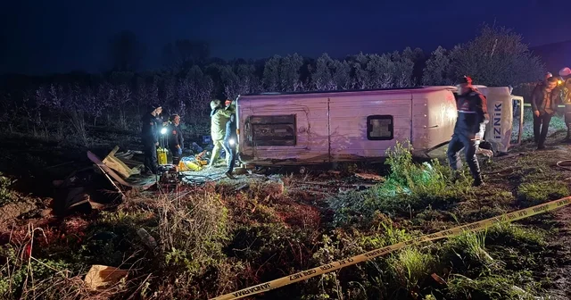 İznik de feci kaza; 12 yaralı 1 ölü Bursa Haberleri