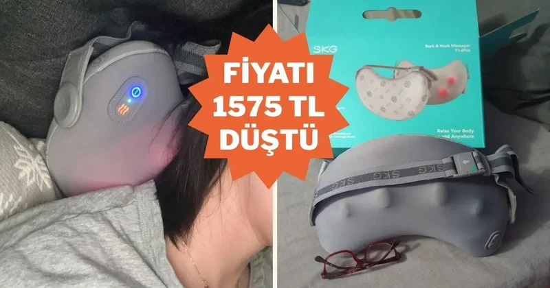 Sürekli kas ağrısı çekenler bu fırsat sizin için: SKG masaj yastığı inirimde