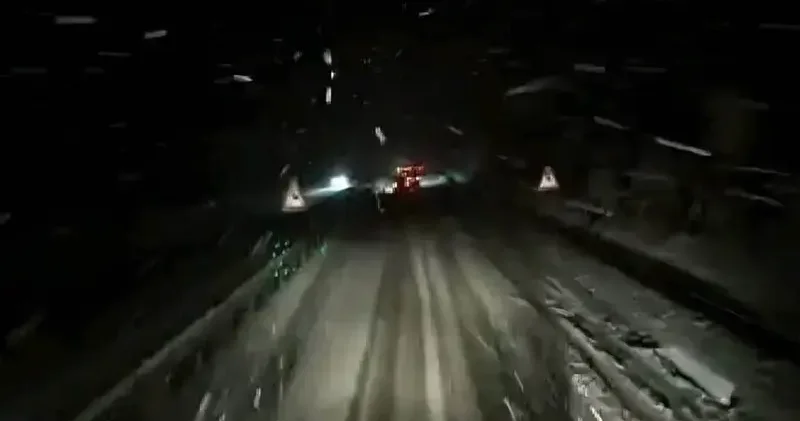 Kar yağışı nedeniyle bazı yollar büyük tonajlı araçların geçişine kapatıldı