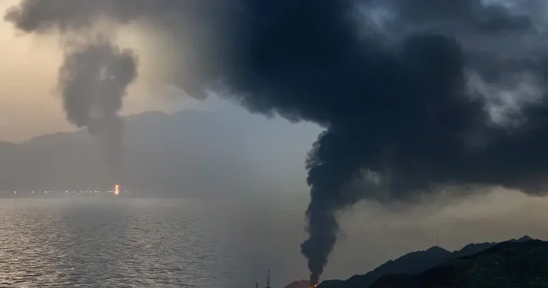 İran, BAE ye saldırdı! Petrol tesisinde yangın çıktı
