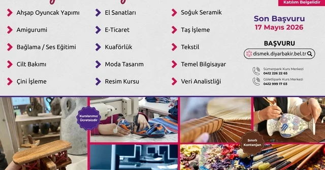 DİSMEK ten 15 yeni kurs Diyarbakır Haberleri