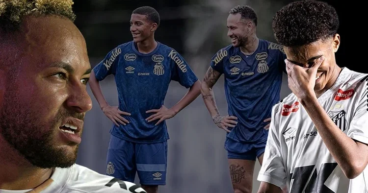 Neymar kendisini çalımlayan Robinho nun 18 yaşındaki oğluna tokat attı! Brezilya bunu konuşuyor