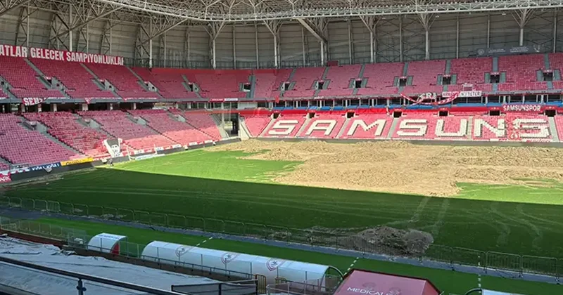 Samsunspor un stadının zeminine ısıtma ve soğutma tesisatı döşeniyor Fanatik Gazetesi Futbol Haberleri Spor